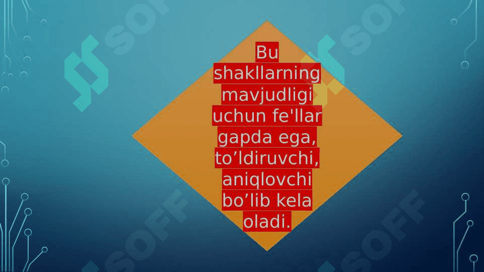 fe’llarning vazifadosh shakllari 4