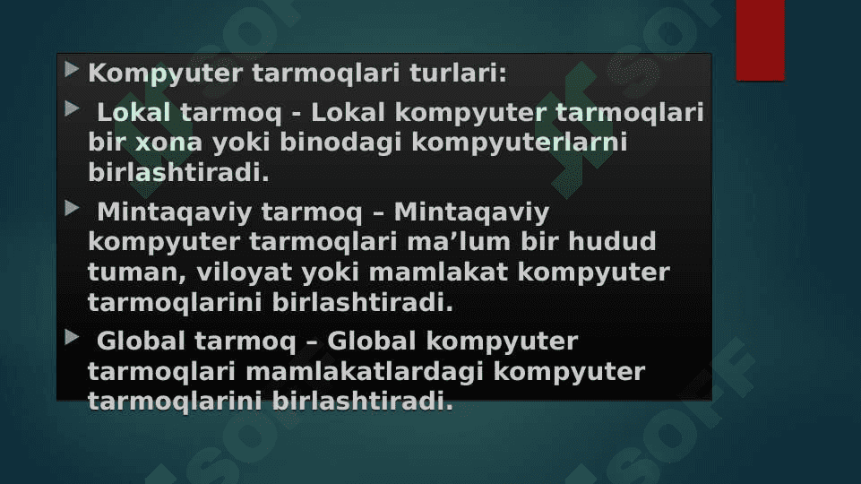 Tarmoq texnologiyalari 4