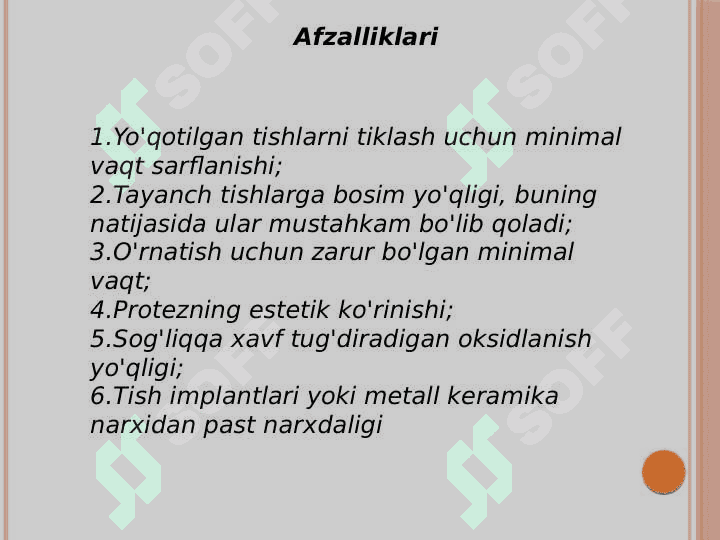 Adgeziv ko'priksimon
protezlar 4