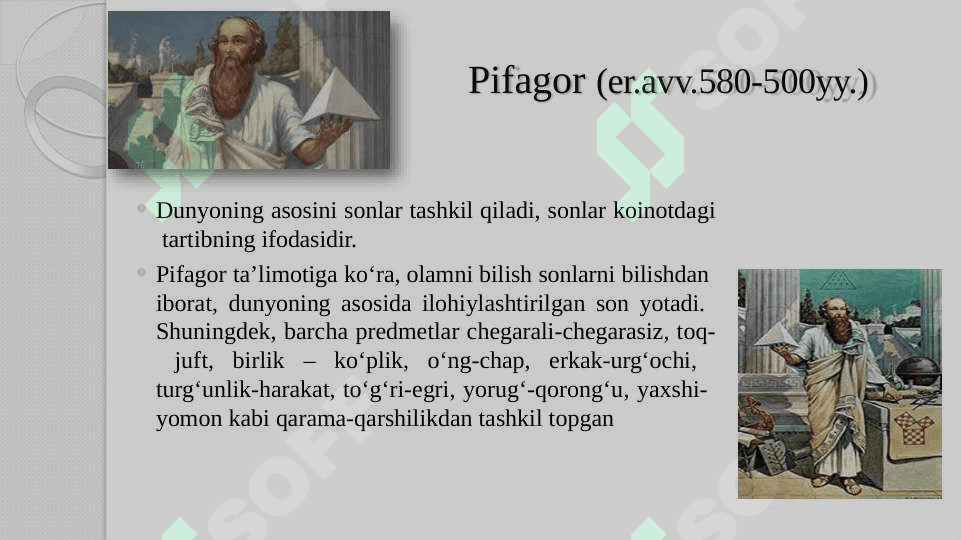 FALSAFIY TAFAKKUR TARAQQIYOT BOSQICHLARI: G`ARB FALSAFASI 6