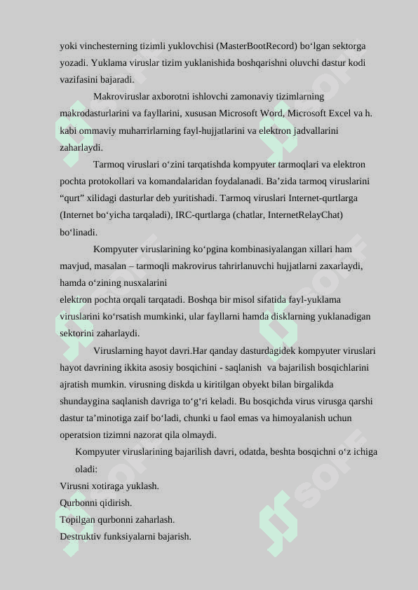 Kompyuter viruslari va virusdan himoyalanish muammolari. 4