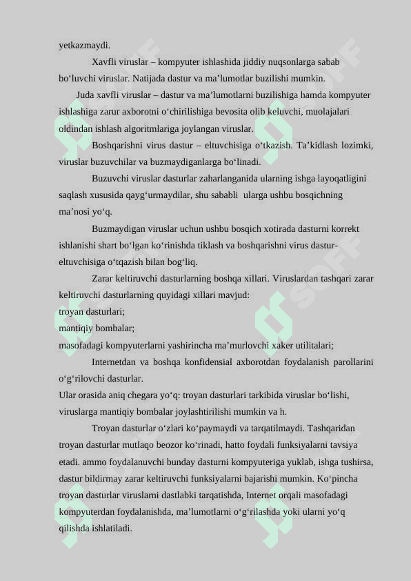 Kompyuter viruslari va virusdan himoyalanish muammolari. 8