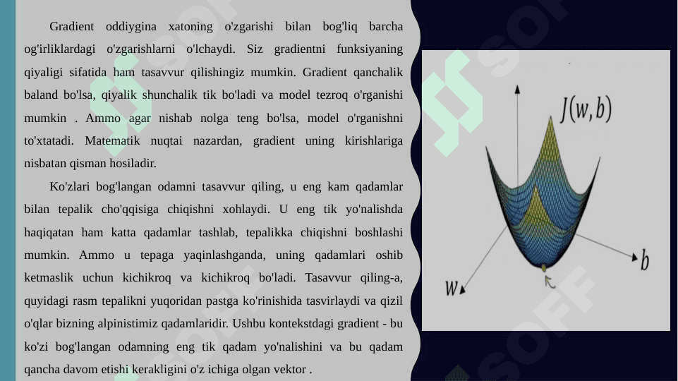 GRADIENT TUSHISH YORDAMIDA REGRESSIYA MODELLARI UCHUN OPTIMALLASHTIRISH. 4