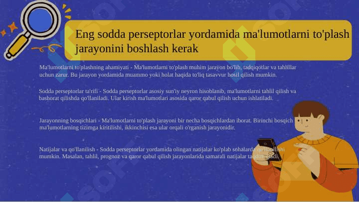 ENG SODDA PERSEPTRONLAR YORDAMIDA BASHORATLASH ALGORITIMINI ISHLAB CHIQISH. 3