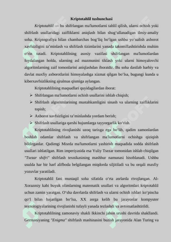 Kriptotahlil asosiy tushunchasi 3