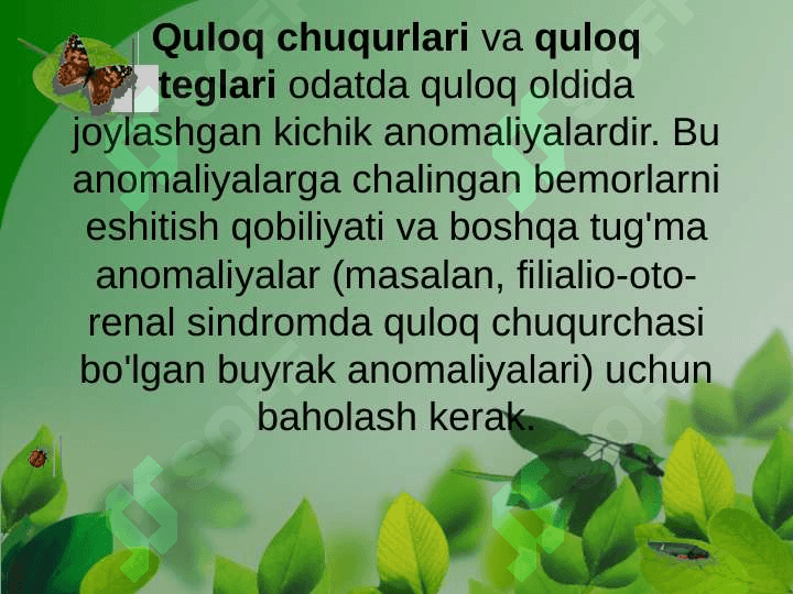Quloq anomaliyalari 2