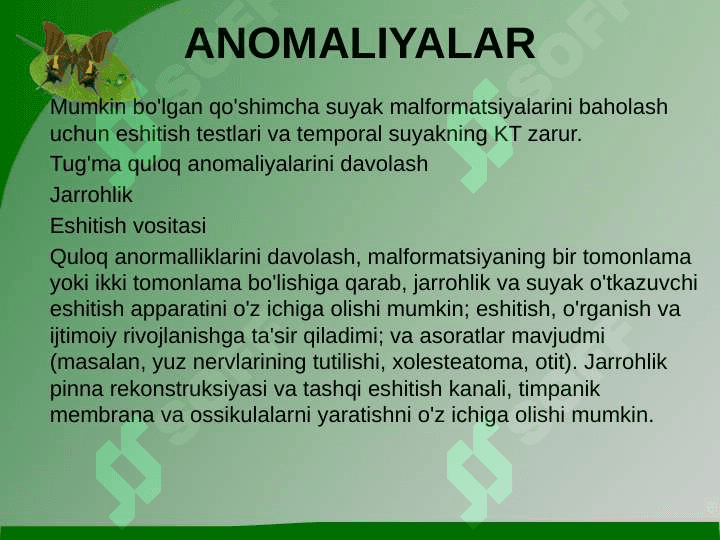 Quloq anomaliyalari 3