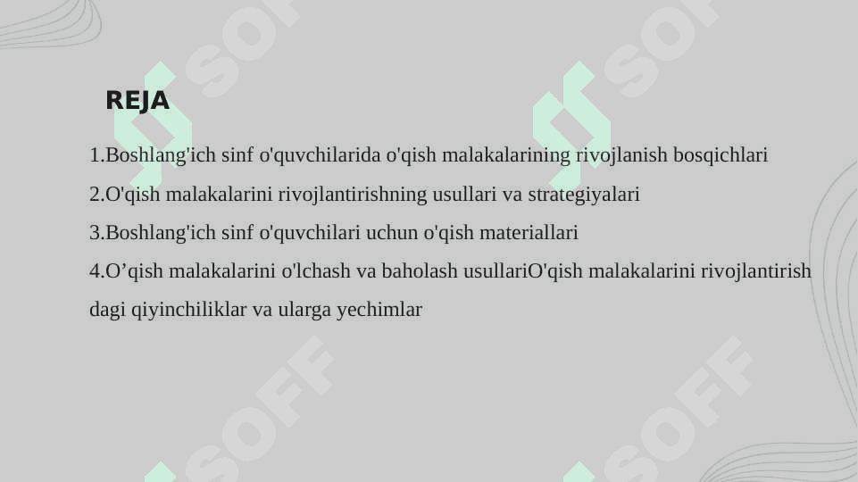 Boshlang'ich sinf o'quvchilarida  o'qish malakalarini o'zlashtirish 2