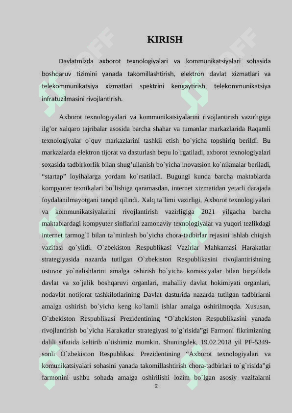 Elektr chiqish signallari birlamchi usullari 2