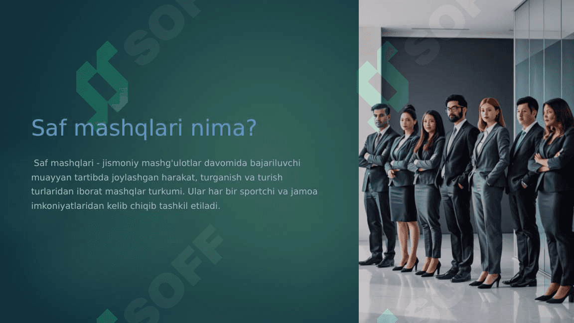 Gimnastika saf mashqlari va harakatdagi saf mashqlari 3