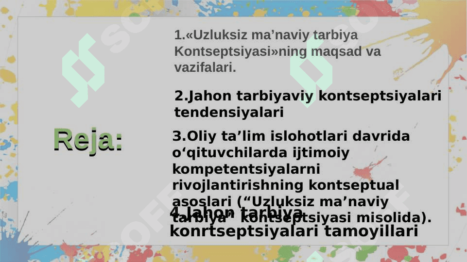 Milliy va jahon tarbiya kontseptsiyalari 2
