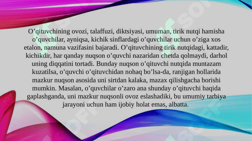 Oʻqituvchi nutqining toʻgʻriligi 4
