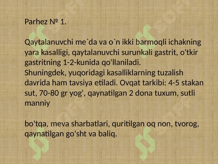 Parhez stollari 3