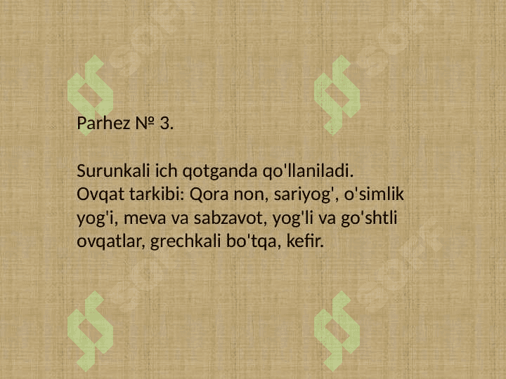 Parhez stollari 6