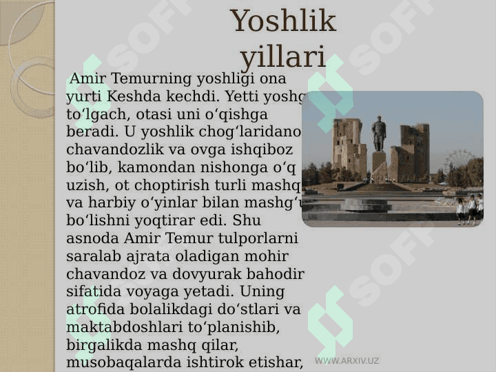 AMIR TEMUR DAVLAT ARBOBI 2