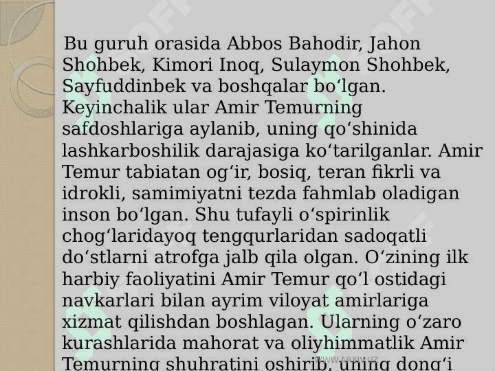 AMIR TEMUR DAVLAT ARBOBI 3