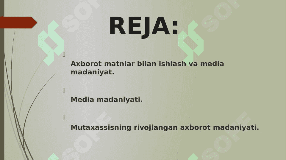 AXBOROT MATNLAR BILAN ISHLASH VA MEDIA MADANIYAT 2