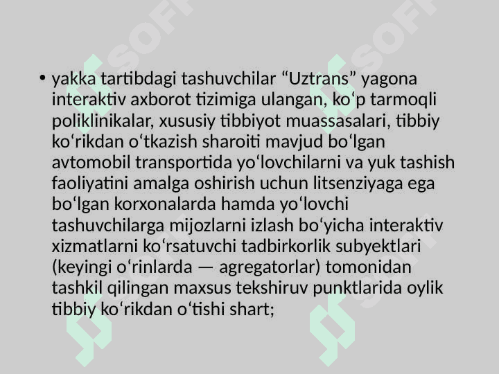 Yengil avtomobil taksilarda yo'lovchi tashish 4