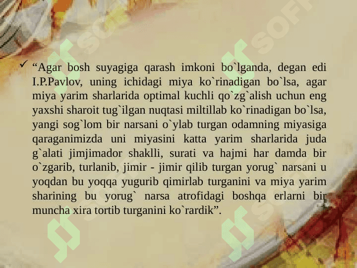 Diqqat haqida tushuncha va uning nerv-fiziologik asoslari. Diqqat turlari va uning xususiyatlari 8