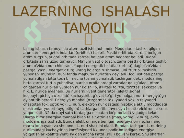 LAZERNING TIBBIYOTDA QO’LLANISHI 4