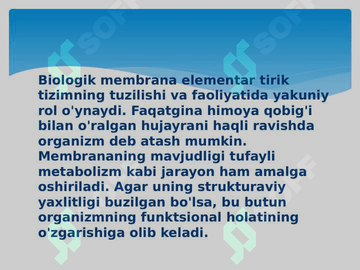 Biologik   membranalardagi  fizik  jarayonlar. 4
