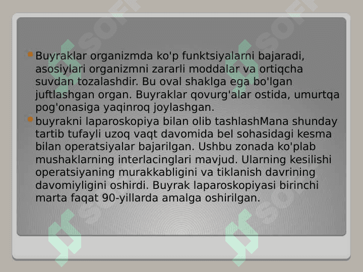 Laparoskopiyaning jarrohlikda qo`llanishi. 4