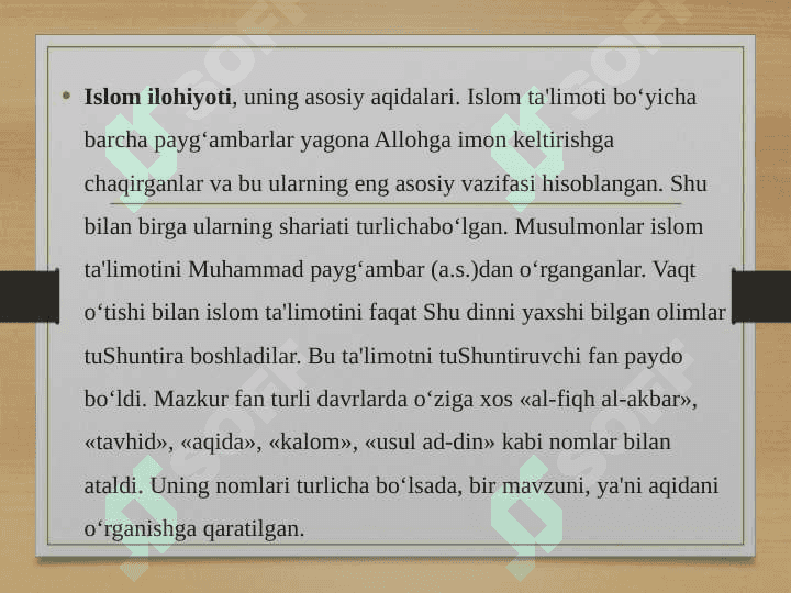 Islom qadriyatlari 2