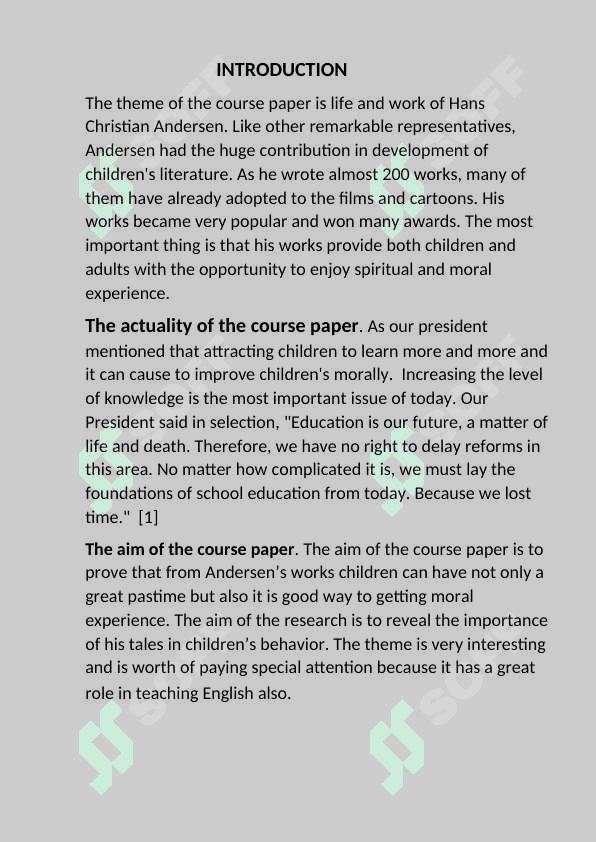 General information about hans christian andersen’s  life and works  special features of andersen’s writings 3