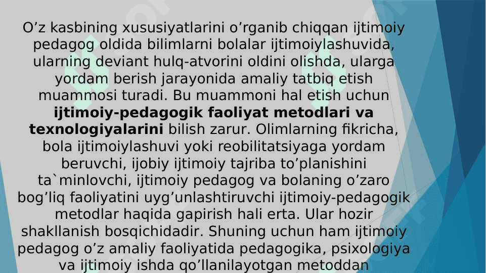 Ijtimoiy-pedagogik faoliyat metodikasi, mexanizmlari va texnologiyasi 3