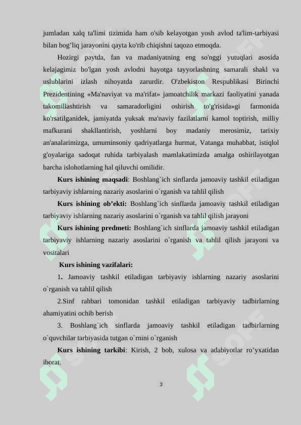 Jamoani istiqbolini belgilovchi tarbiyaviy tadbirlarni tashkil etish usullari - KURS ISHI 4
