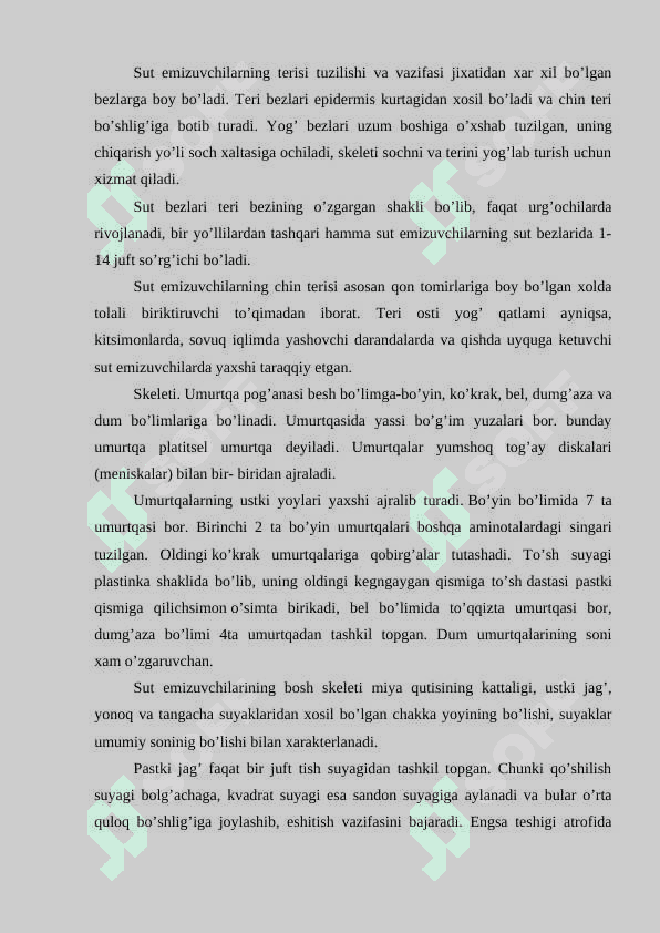 sut emizuvchilar sinfi ekologiyasi va evolyutsiyasi.docx 7
