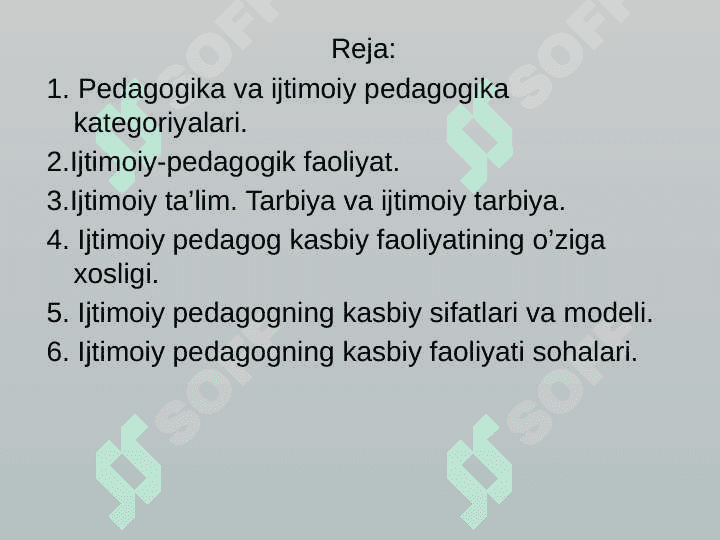 Ijtimoiy pedagogik tamoyillar va kategoriyalar 2