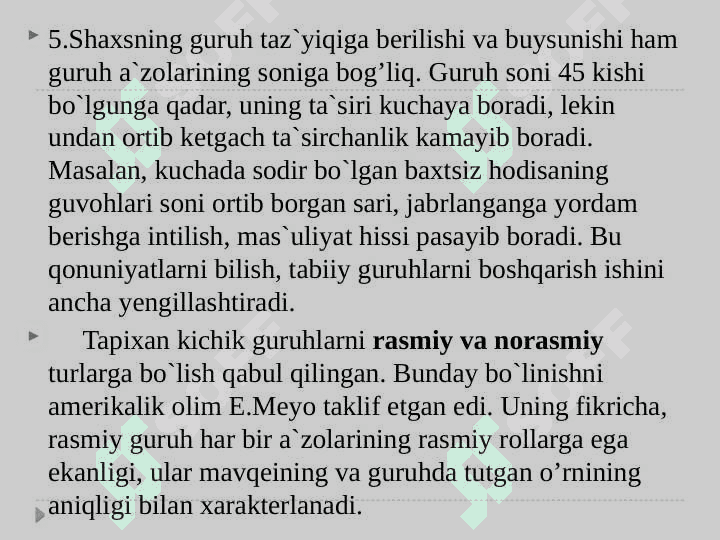 KICHIK GURUHLАR PSIXOLOGIYASI 7