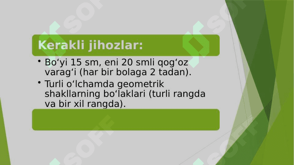 Butunni 4 ta teng qismga bo‘lishni,  butun va qismni taqqoslashni  o‘rgatish 4