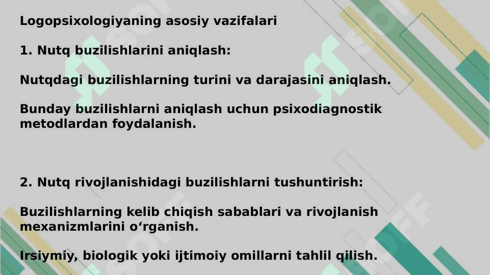 Logopsixologiya va psixologik korreksiya metodlari fanining ilmiy nazariy asoslari 6