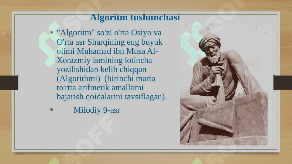 Algoritm tushunchasi 2