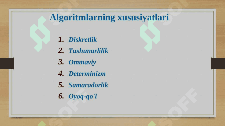 Algoritm tushunchasi 6