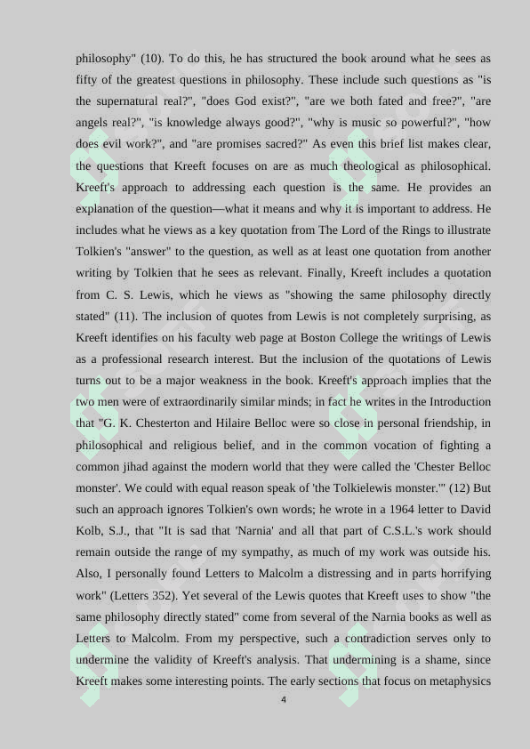 Philosophical problems in Tolkien's trilogy "The Lord of the Rings” 4