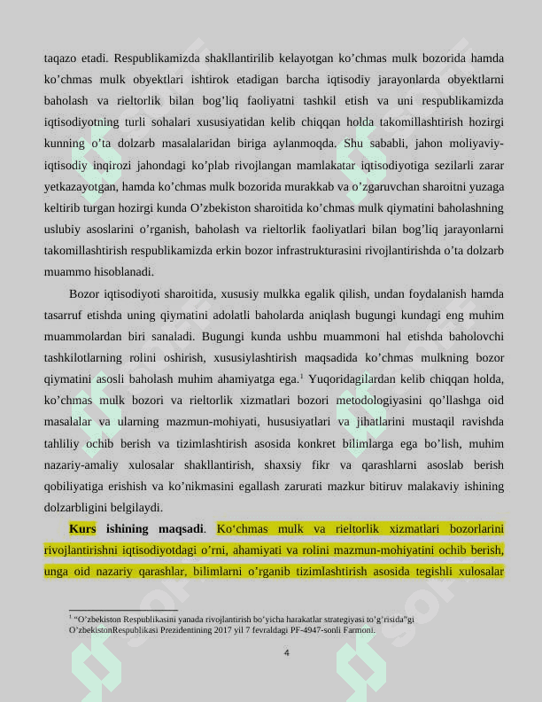 Ko‘chmas mulk va rieltorlik xizmatlari bozorlarini rivojlantirishning nazariy va metodologik asoslari 4