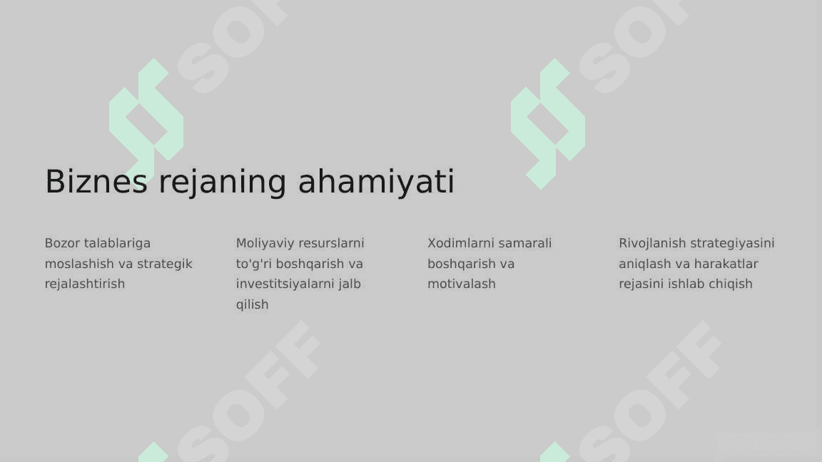 Biznes rejaning samaradorligini baholash 2