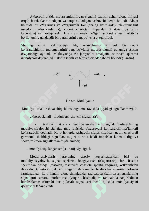 Aloqa kanallarida diskret modulyatsiya va foydali axborot uzatish tezligi 2
