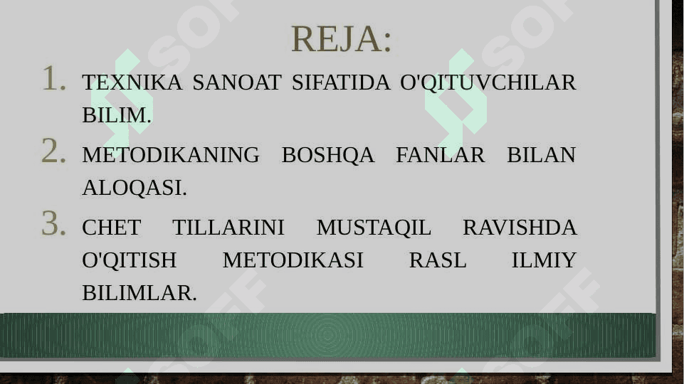 CHET TILLARNI FAN SIFATIDA O'QITISH METODIKASI, OB'EKT VA TADQIQOT USULLARI 2