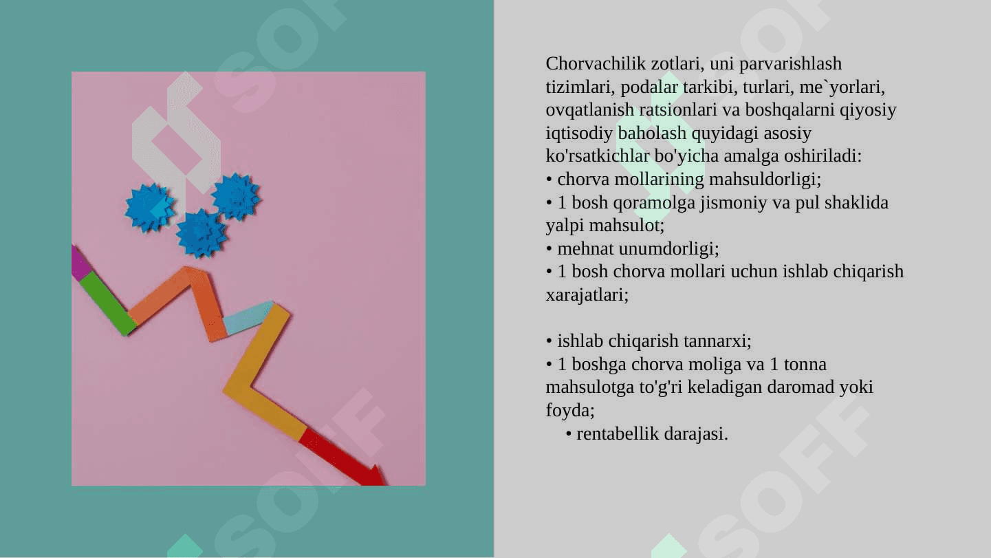 Chorvachilik mahsulotlarnni yetishtirish samaradorlik ko’rsatkichlarini iqtisodiy baholash 4