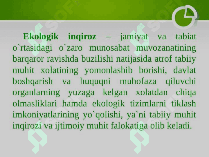 Ekologiya fanining maqsadi, predmeti va vazifalari 6