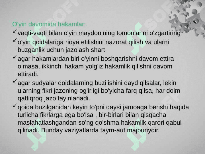 GANDBOL O'YINIDA HAKAMLIK 7