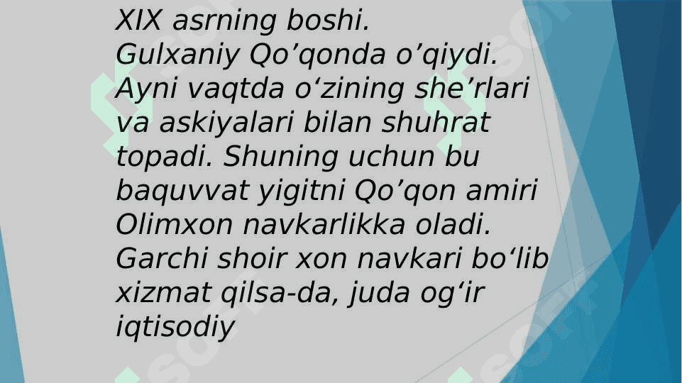 Gulxaniyning hayoti va ijodi 4