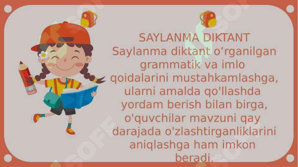Boshlang‘ich  ta’lim  jarayonida  diktant  matni  ustida  ishlash metodikasi. 4