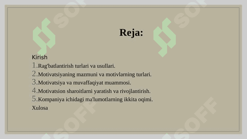 Kadrlarni rag'batlantirish va rag'batlantirish usullari 2