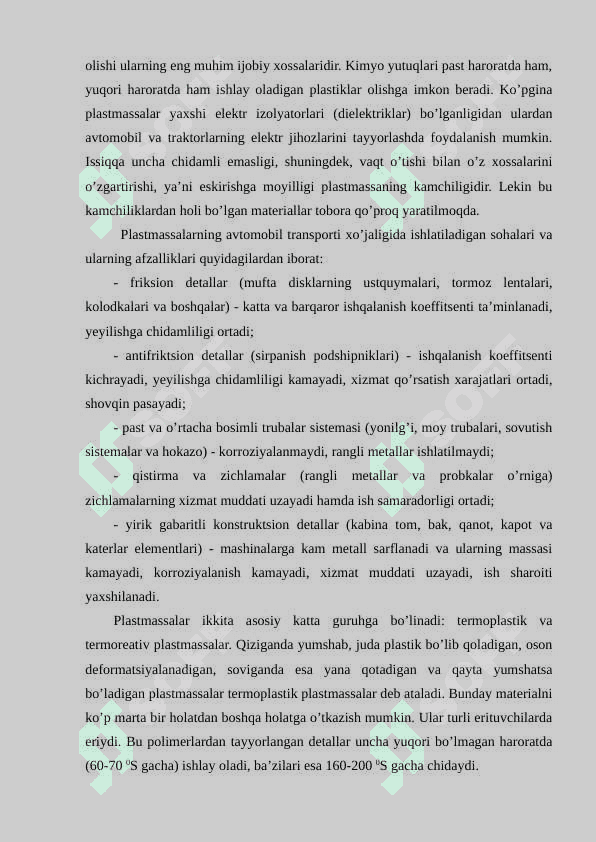 Transport vositalarida qo’llaniladigan polimer kompozitsion materiallar 3