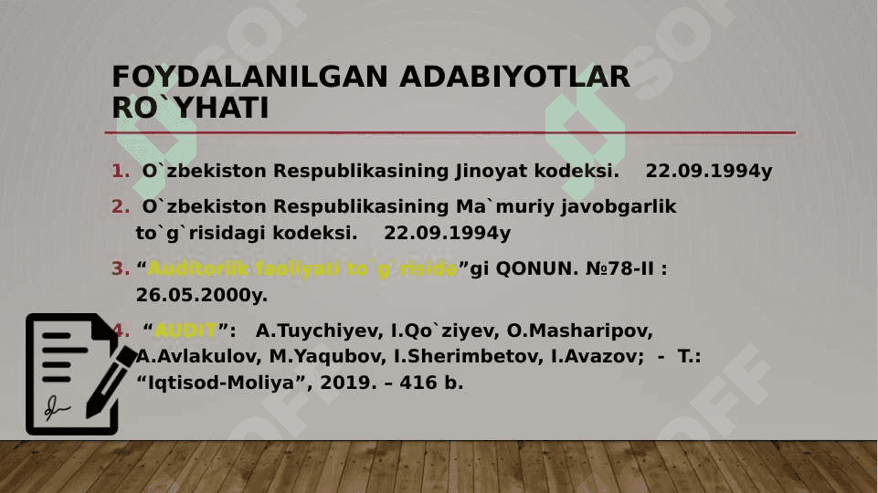 Auditorlik tekshiruvida firibgarlikni aniqlash 2